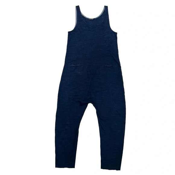AG Adriano Goldschmied Abyl Sleeveless Overalls Jumpsuit in Navy Blue Size S - Picture 3 of 11